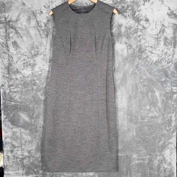 Escada Dresses & Skirts - Escada Womens Sheath Dress Size 12 Gray Wool Cashmere Career Business‎ Work